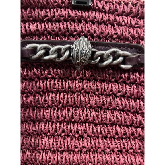 Kurt Geiger London Womens Purple Chelsea Raffia Large Tote Hand Bag - Picture 5 of 10